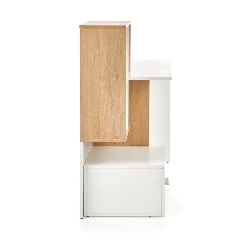 Γραφείο GROSSO διάσταση: 149/50/105 cm, υλικό: laminated μοριοσανίδες, χρώμα: χρυσαφένιο δρυς / λευκό V-UA-GROSSO-D.ZŁOTY/BIAŁY