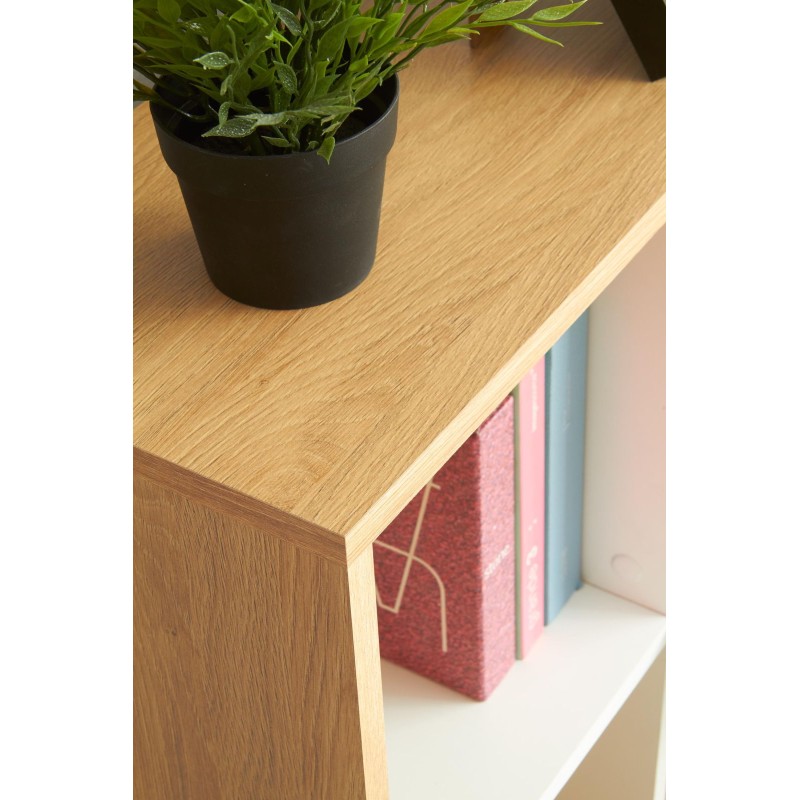 Γραφείο GROSSO διάσταση: 149/50/105 cm, υλικό: laminated μοριοσανίδες, χρώμα: χρυσαφένιο δρυς / λευκό V-UA-GROSSO-D.ZŁOTY/BIAŁY