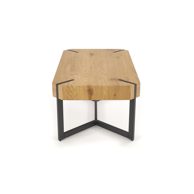 LAVIDA Τραπέζι Σαλονιού 110/60/43 cm,  χρυσαφένιο δρυς / μαύρο