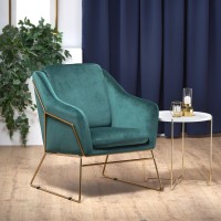 SOFT 3 l. Πολυθρόνα σαλονιού πράσινο-χρυσό 69x76x81cm και ύψος καθίσματος 46 cm
