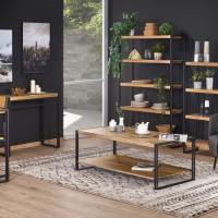 Βιβλιοθήκη BOLIVAR REG2 χρυσαφένιο δρυς / μαύρο100/30/155 cm 2010001169895
