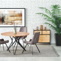 PIXEL 2 τραπέζι τραπεζαρίας χρυσή δρυς 120x120x76 cm 2010001172482