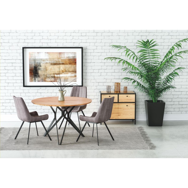 PIXEL 2 τραπέζι τραπεζαρίας χρυσή δρυς 120x120x76 cm 2010001172482