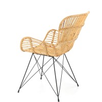 K335 Καρέκλα από φυσικό rattan σε φυσικό χρώμα 61x63x90 με ύψος καθίσματος 45cm