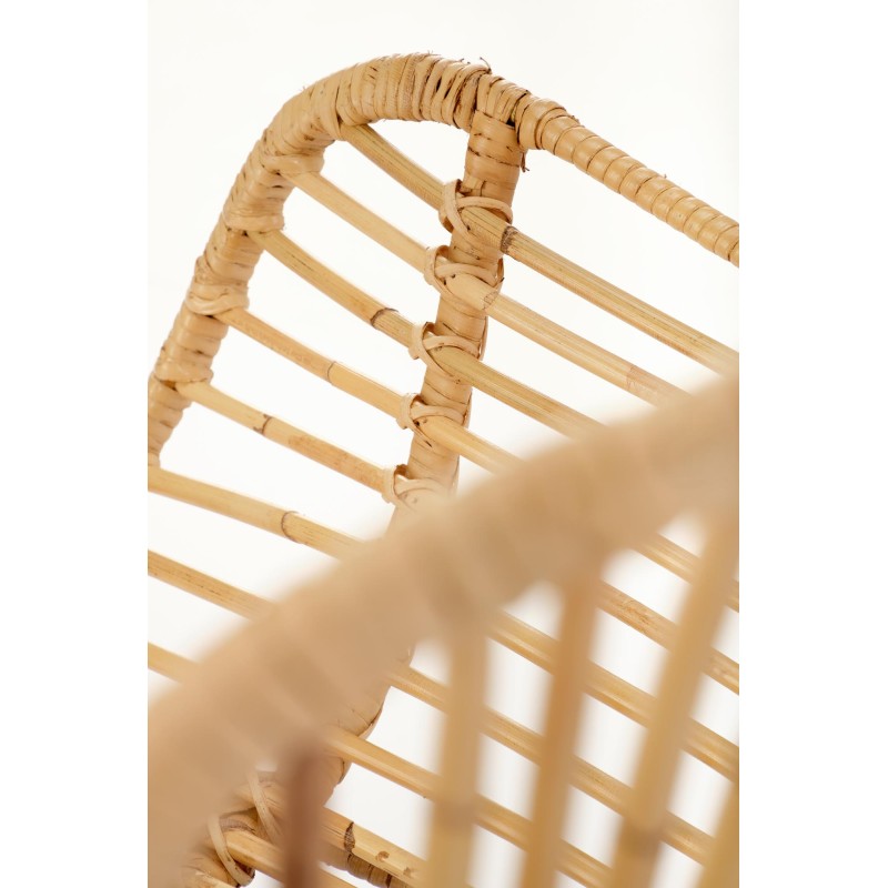 K335 Καρέκλα από φυσικό rattan σε φυσικό χρώμα 61x63x90 με ύψος καθίσματος 45cm