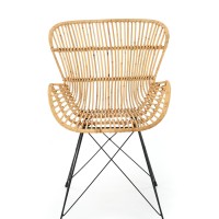 K335 Καρέκλα από φυσικό rattan σε φυσικό χρώμα 61x63x90 με ύψος καθίσματος 45cm
