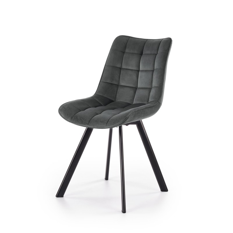 K332 Καρέκλα σκούρο γκρι 46/61/84cm με ύψος καθίσματος 48 cm