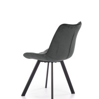 K332 Καρέκλα σκούρο γκρι 46/61/84cm με ύψος καθίσματος 48 cm