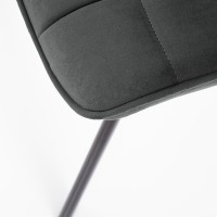 K332 Καρέκλα σκούρο γκρι 46/61/84cm με ύψος καθίσματος 48 cm