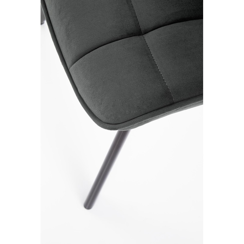 K332 Καρέκλα σκούρο γκρι 46/61/84cm με ύψος καθίσματος 48 cm