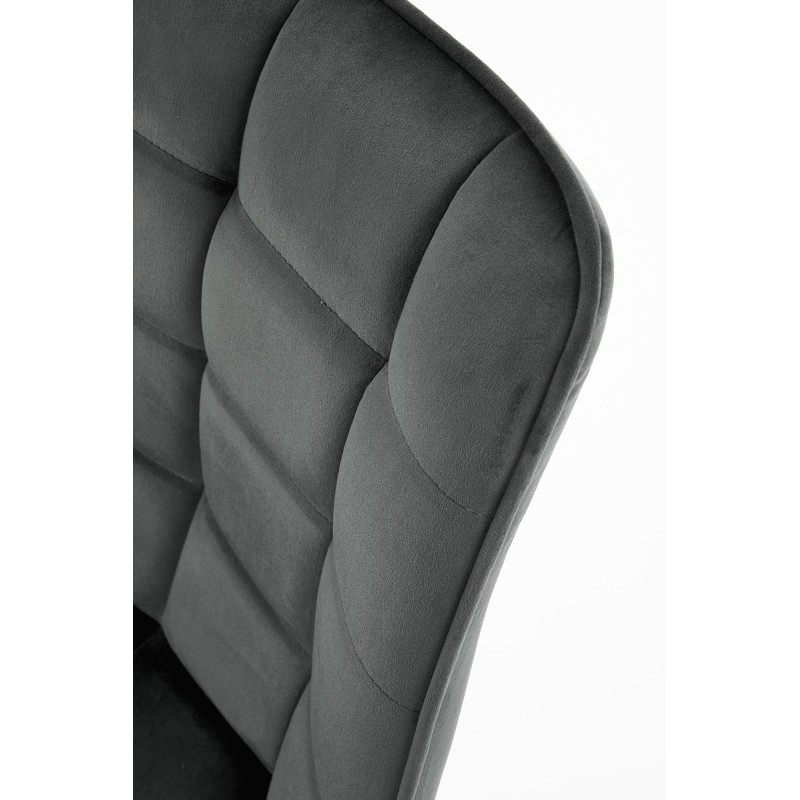 K332 Καρέκλα σκούρο γκρι 46/61/84cm με ύψος καθίσματος 48 cm