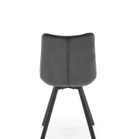 K332 Καρέκλα σκούρο γκρι 46/61/84cm με ύψος καθίσματος 48 cm