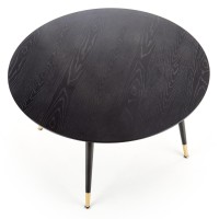 Τραπέζι τραπεζαρίας EMBOS μαύρο / χρυσό 120x120x75 cm 2010001175759