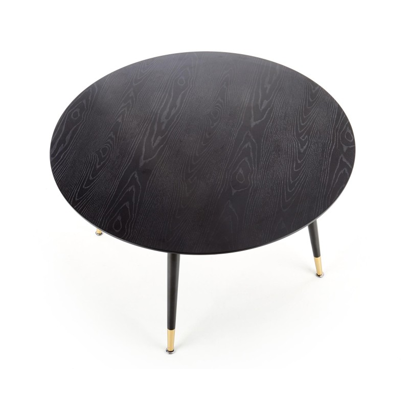 Τραπέζι τραπεζαρίας EMBOS μαύρο / χρυσό 120x120x75 cm 2010001175759