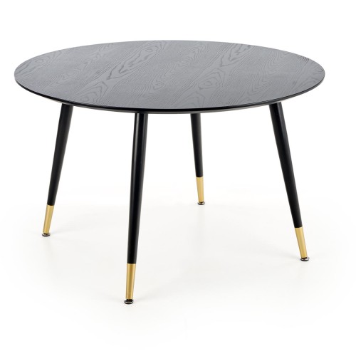Τραπέζι τραπεζαρίας EMBOS μαύρο / χρυσό 120x120x75 cm 2010001175759