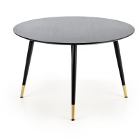 Τραπέζι τραπεζαρίας EMBOS μαύρο / χρυσό 120x120x75 cm 2010001175759