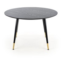 Τραπέζι τραπεζαρίας EMBOS μαύρο / χρυσό 120x120x75 cm 2010001175759