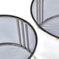 MERCURY σετ από 2 τραπέζια σαλονιού 80x80x45 και 60x60x38 cm 2010001175964