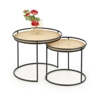 MANADO σετ από 2 τραπέζια σαλονιο΄ύ 51x51x42 & 41x41x37 cm 2010001176206
