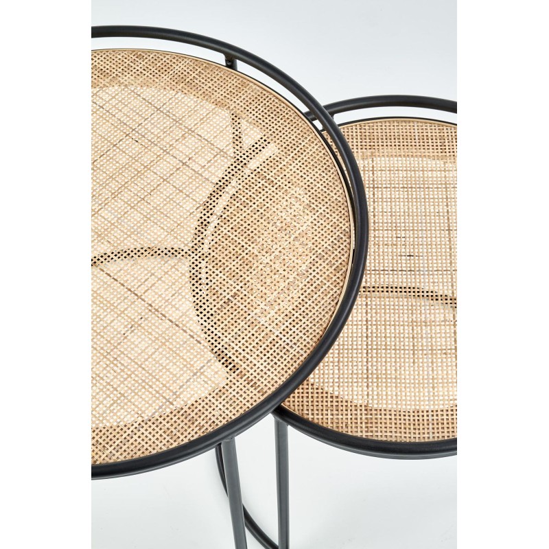 MANADO σετ από 2 τραπέζια σαλονιο΄ύ 51x51x42 & 41x41x37 cm 2010001176206