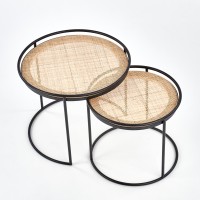 MANADO σετ από 2 τραπέζια σαλονιο΄ύ 51x51x42 & 41x41x37 cm 2010001176206