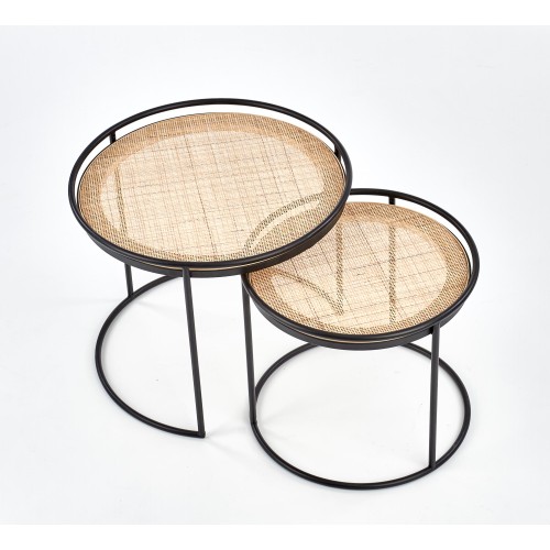 MANADO σετ από 2 τραπέζια σαλονιο΄ύ 51x51x42 & 41x41x37 cm 2010001176206