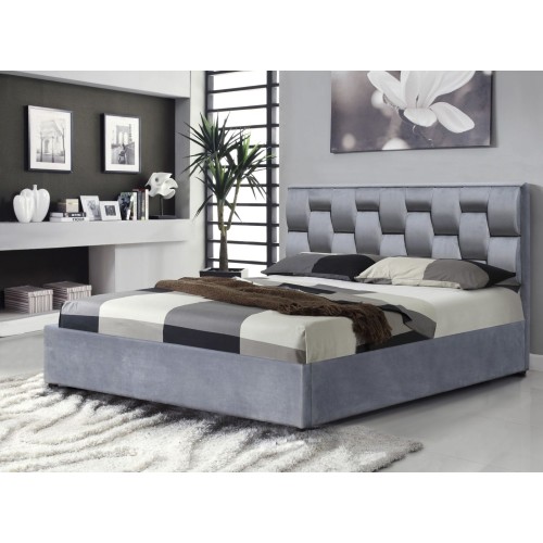  ANNABEL 160 Κρεβάτι με αποθηκευτικό χώρο 209x161x106cm σε γκρι (για στρώμα 160x200cm)