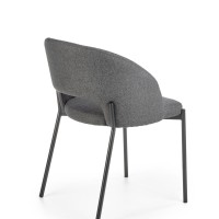 K373 Καρέκλα τραπεζαρίας σε γκρι 51x57x77 με ύψος καθίσματος 47cm