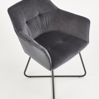 K377 Καρέκλα γκρι 60x62x81 με ύψος καθίσματος 49 cm