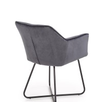 K377 Καρέκλα γκρι 60x62x81 με ύψος καθίσματος 49 cm