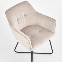 K377 Καρέκλα τραπεζαρίας μπεζ 60x62x81 με ύψος καθίσματος 49cm