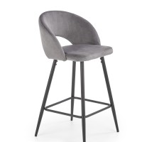 H96 Σκαμπό μπαρ γκρι 48x49x89 με ύψος καθίσματος 65cm