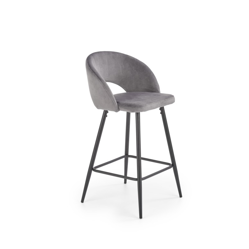 H96 Σκαμπό μπαρ γκρι 48x49x89 με ύψος καθίσματος 65cm