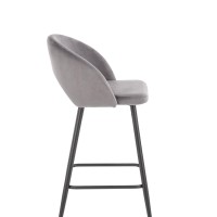 H96 Σκαμπό μπαρ γκρι 48x49x89 με ύψος καθίσματος 65cm