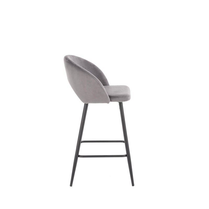 H96 Σκαμπό μπαρ γκρι 48x49x89 με ύψος καθίσματος 65cm
