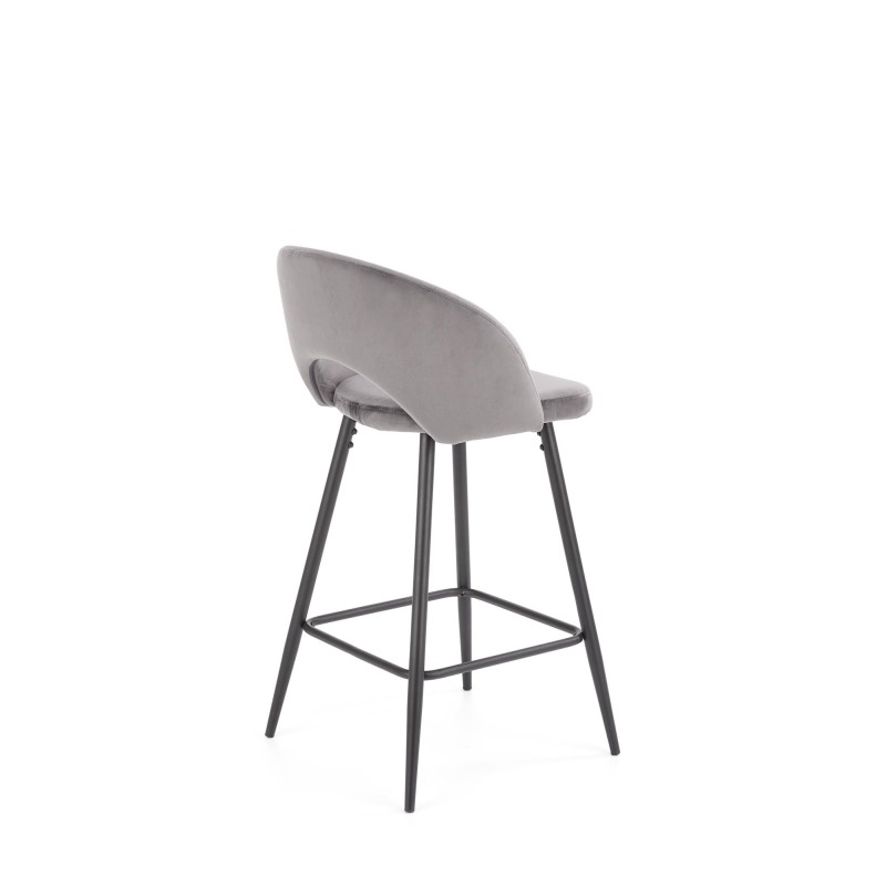 H96 Σκαμπό μπαρ γκρι 48x49x89 με ύψος καθίσματος 65cm