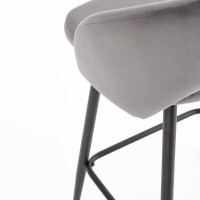 H96 Σκαμπό μπαρ γκρι 48x49x89 με ύψος καθίσματος 65cm