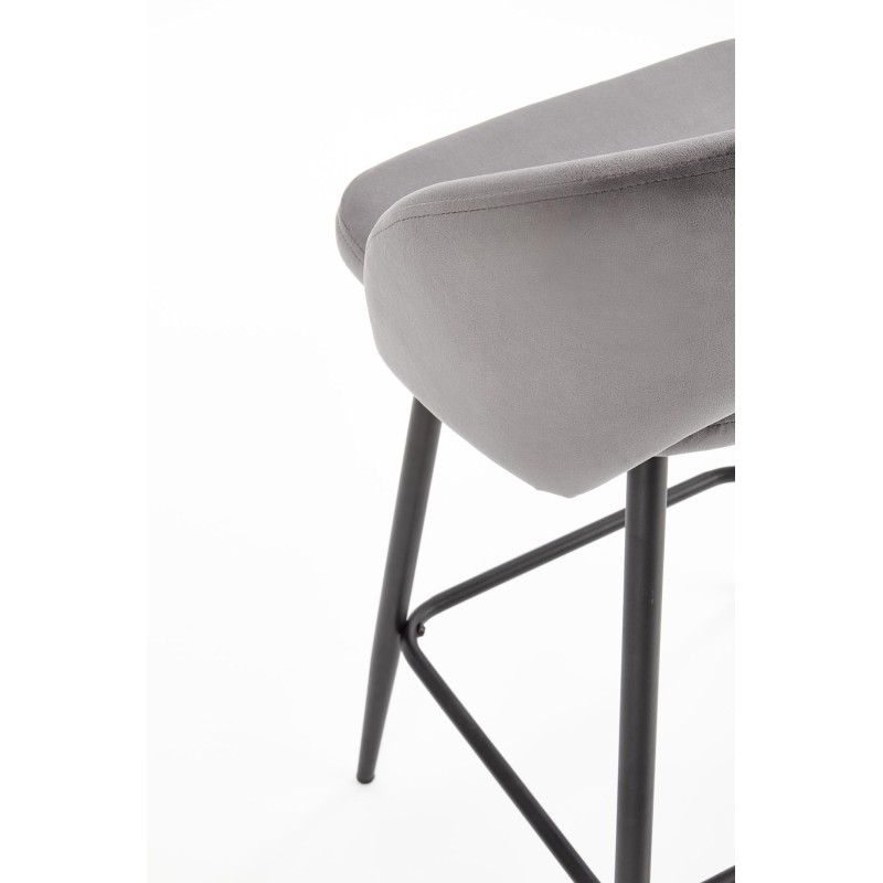 H96 Σκαμπό μπαρ γκρι 48x49x89 με ύψος καθίσματος 65cm