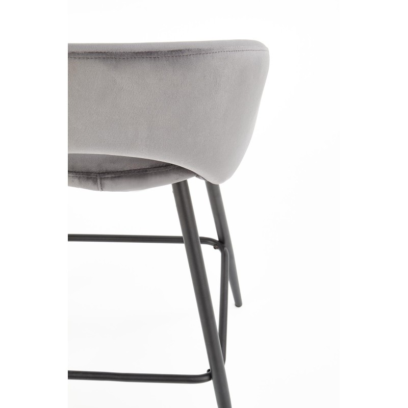 H96 Σκαμπό μπαρ γκρι 48x49x89 με ύψος καθίσματος 65cm