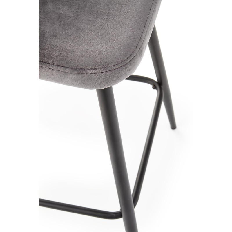 H96 Σκαμπό μπαρ γκρι 48x49x89 με ύψος καθίσματος 65cm