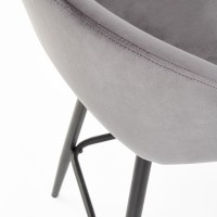 H96 Σκαμπό μπαρ γκρι 48x49x89 με ύψος καθίσματος 65cm