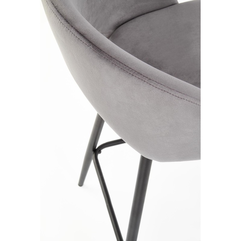 H96 Σκαμπό μπαρ γκρι 48x49x89 με ύψος καθίσματος 65cm
