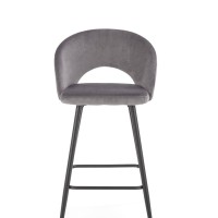 H96 Σκαμπό μπαρ γκρι 48x49x89 με ύψος καθίσματος 65cm