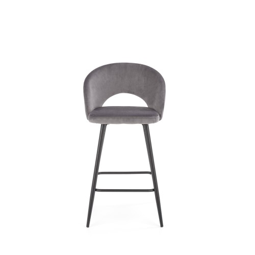 H96 Σκαμπό μπαρ γκρι 48x49x89 με ύψος καθίσματος 65cm