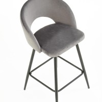 H96 Σκαμπό μπαρ γκρι 48x49x89 με ύψος καθίσματος 65cm