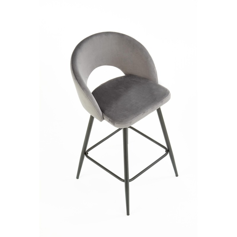 H96 Σκαμπό μπαρ γκρι 48x49x89 με ύψος καθίσματος 65cm