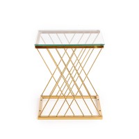 NANCY c. Τραπέζι βοηθητικό χρυσό 45x39x52 cm