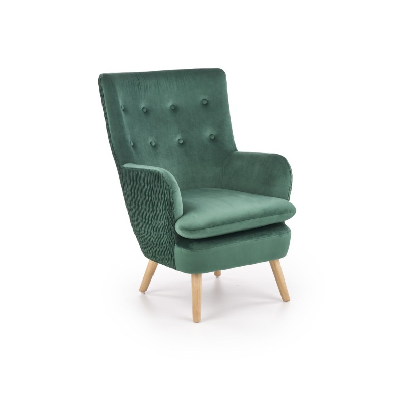 Πολυθρόνα RAVEL l. σκούρο πράσινο βελούδο 70/78/100/48 cm 2010001176923