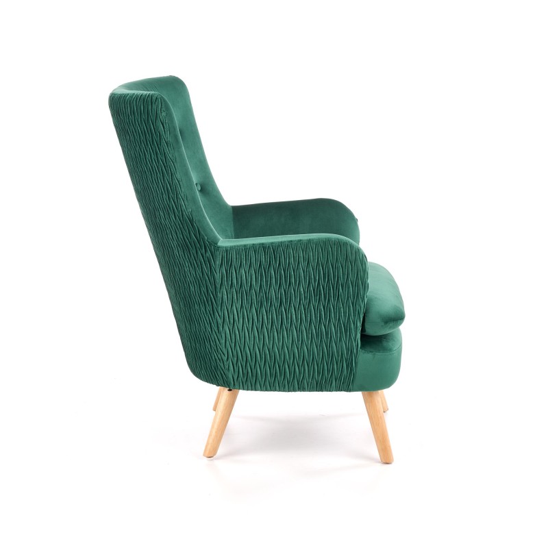 Πολυθρόνα RAVEL l. σκούρο πράσινο βελούδο 70/78/100/48 cm 2010001176923