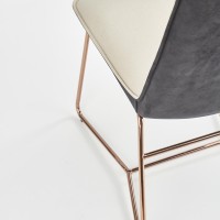Καρέκλα κρεμ K390 46x60x90 με ύψος καθίσματος 47 cm